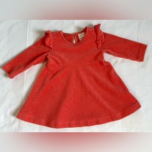 Hanna Andersson Baby Girls Ribbed Velour Dress